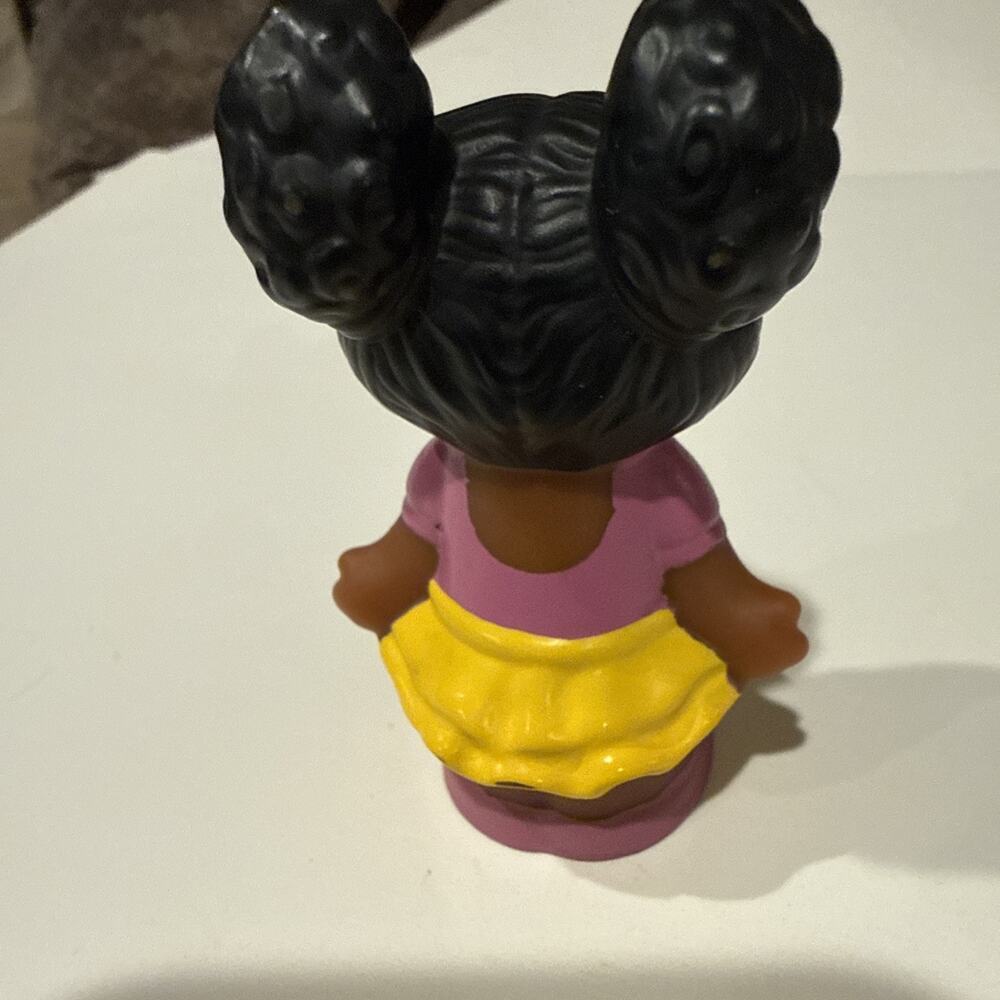 Fisher Price Little People Figure Tessa Girl Pink Dress African American 2012 - Picture 3 of 5